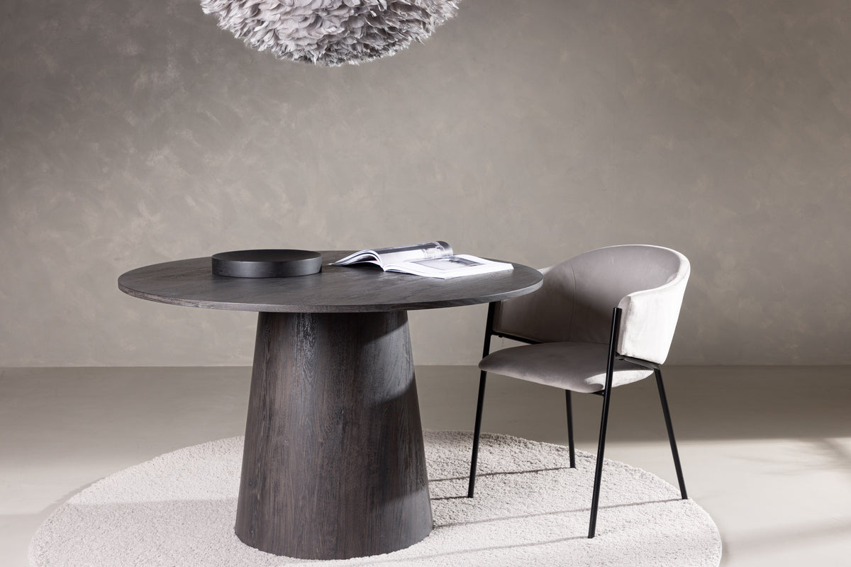 Lanzo Round Dining Table ⌀120 Mocca