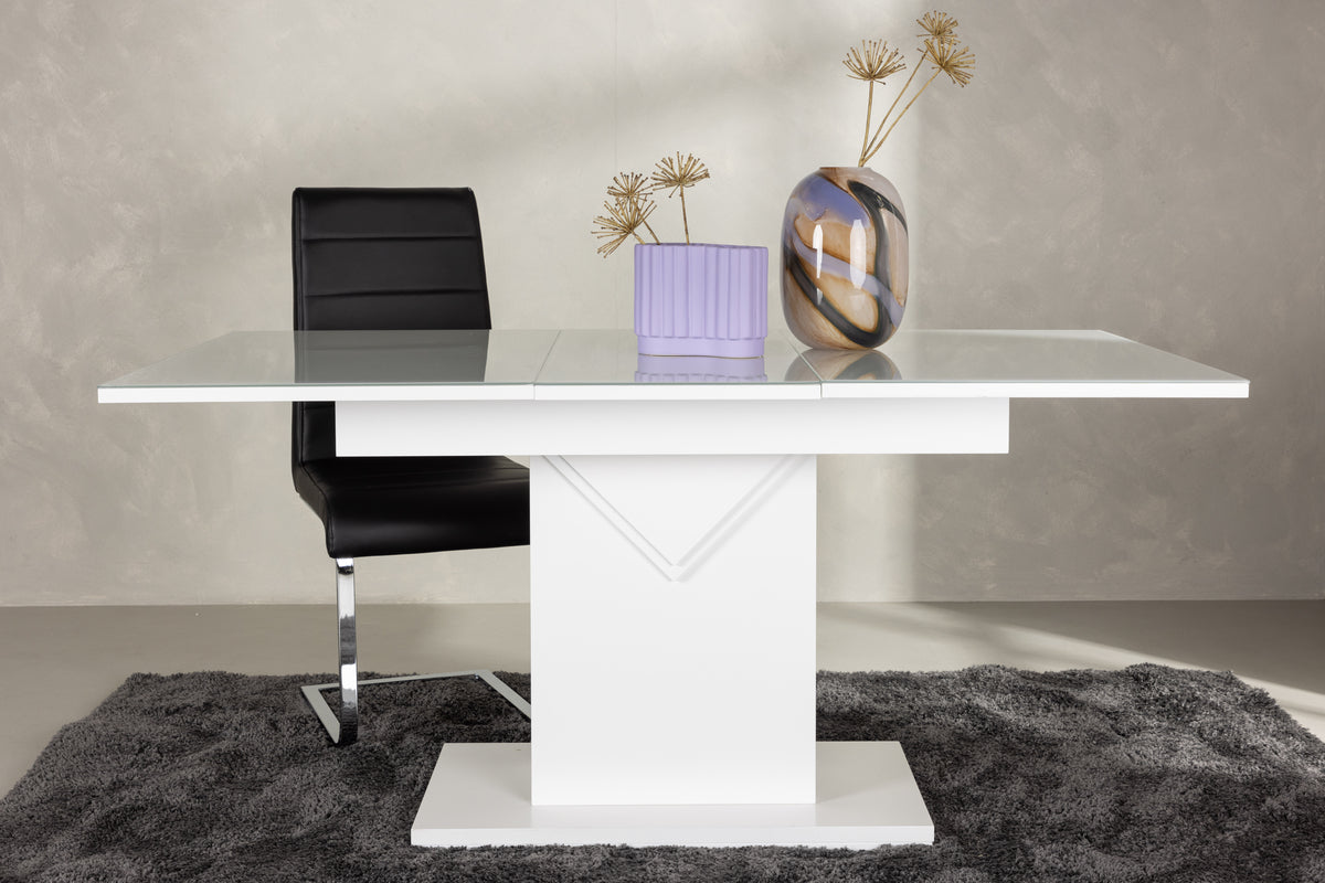 Pluto Rectangular Dining Table 120 x 90 White