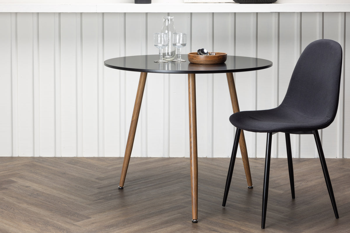 Polar Round Dining Table ⌀90 Black