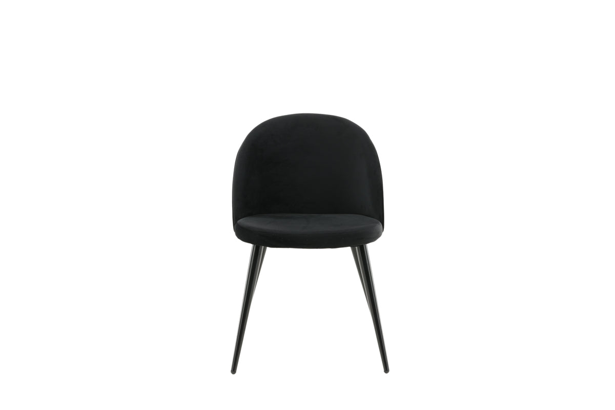 Velvet Dining Chair 2-pack Black