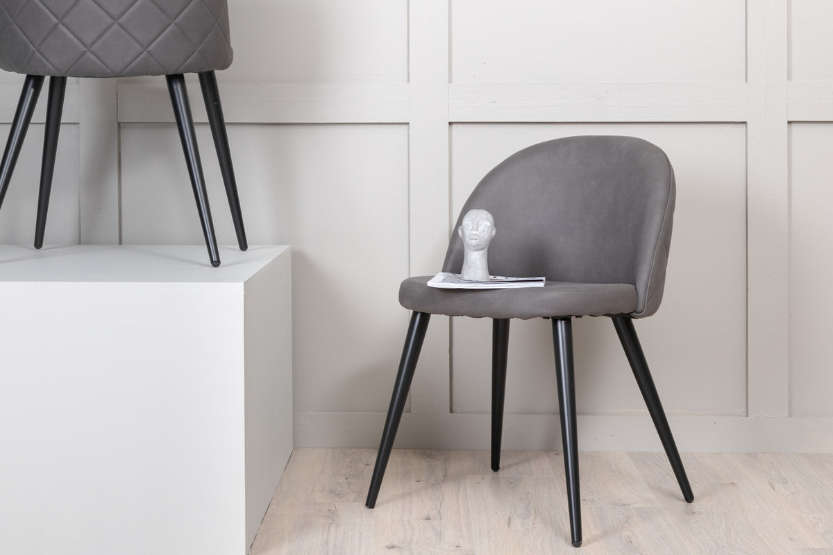 Velvet Dining Chair 2-pack Grey