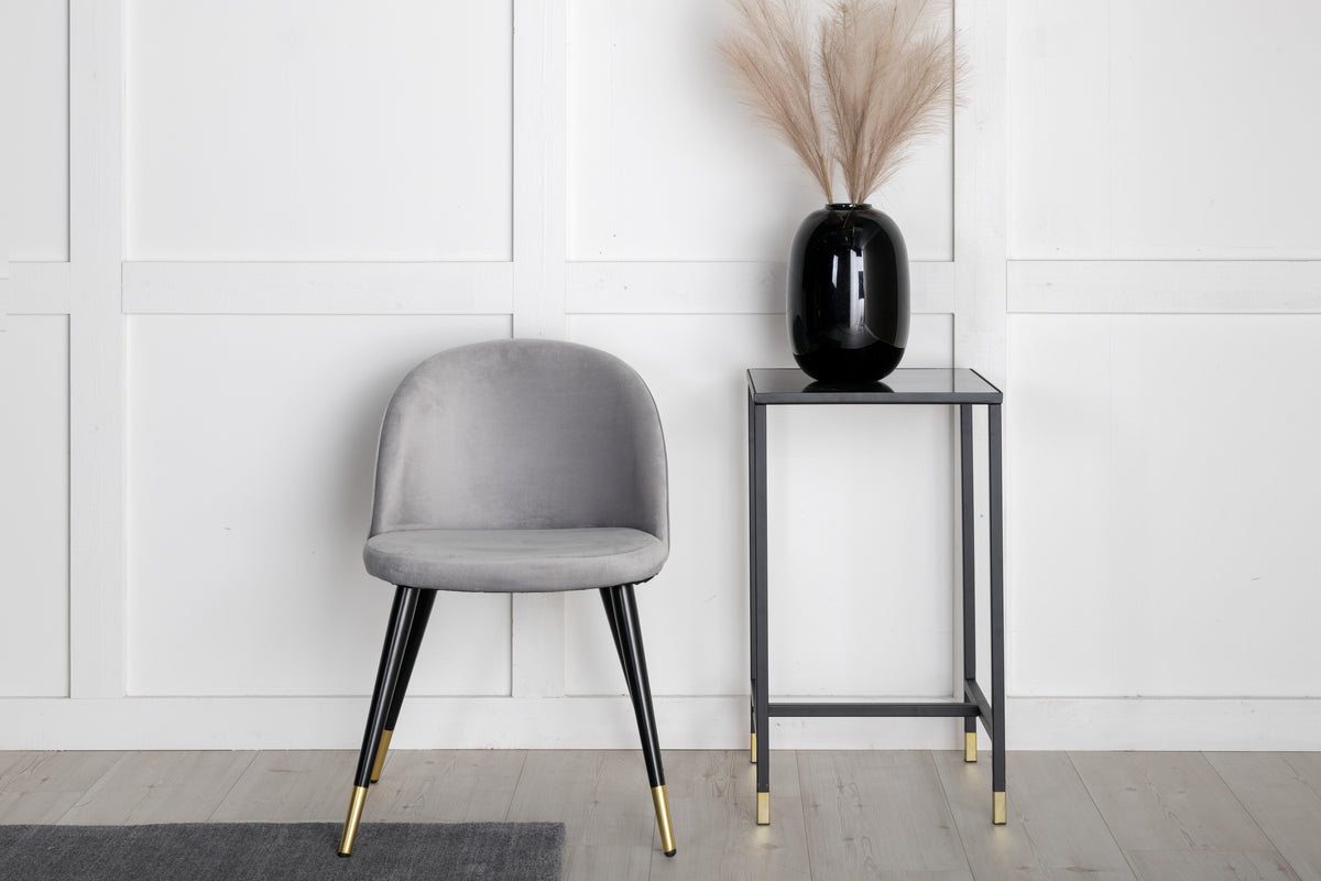 Velvet Dining Chair 2-pack Grey