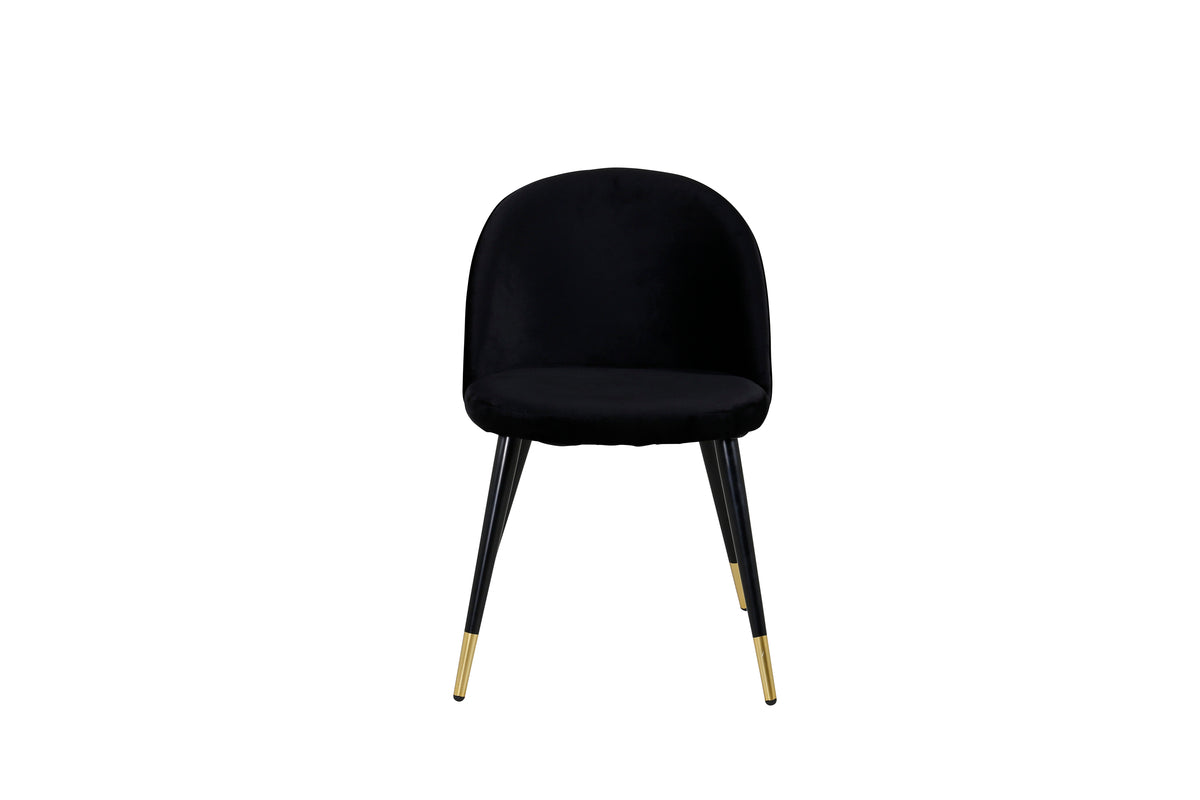 Velvet Dining Chair 2-pack Black