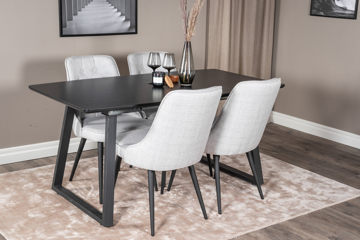 Inca Rectangular Dining Table 160 x 85 Black