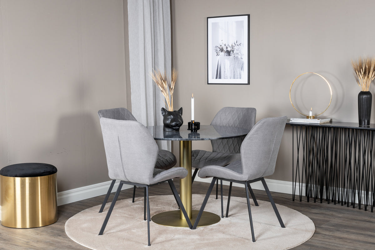 Estelle Round Dining Table ⌀106 Dark Grey
