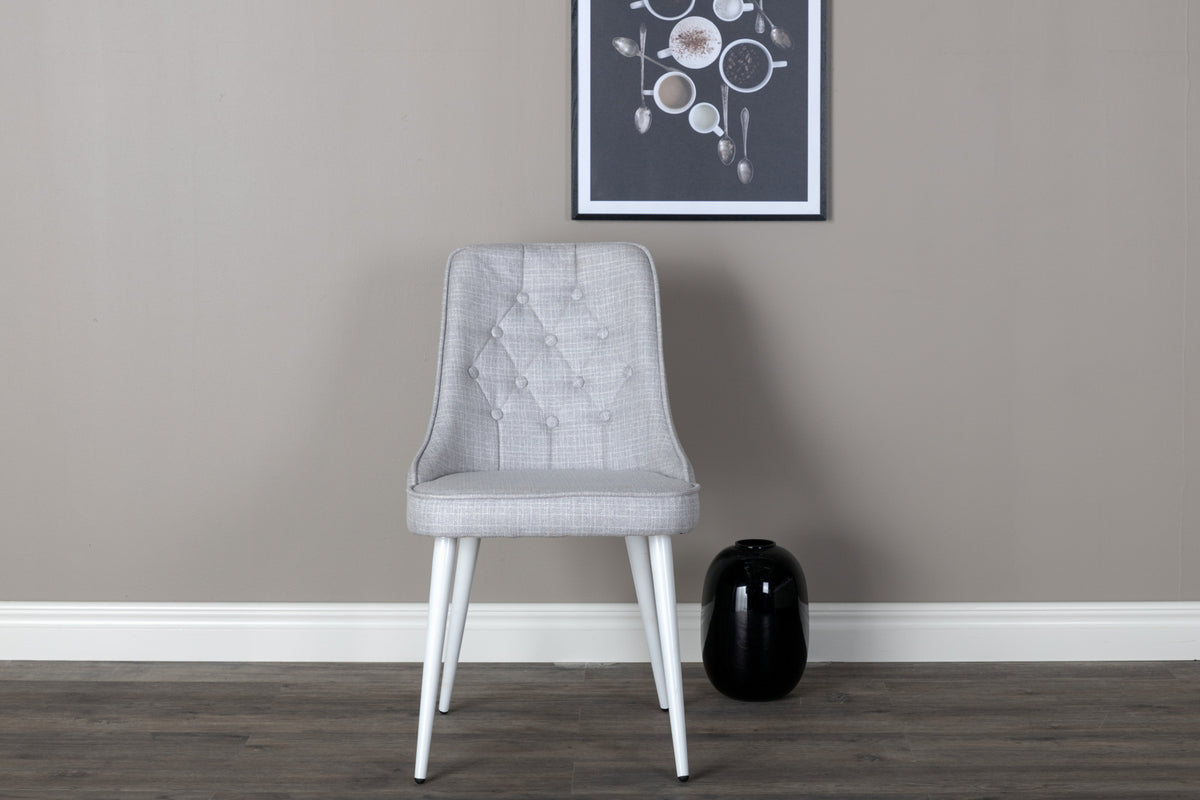 Velvet Deluxe Dining Chair 2-pack Light Grey