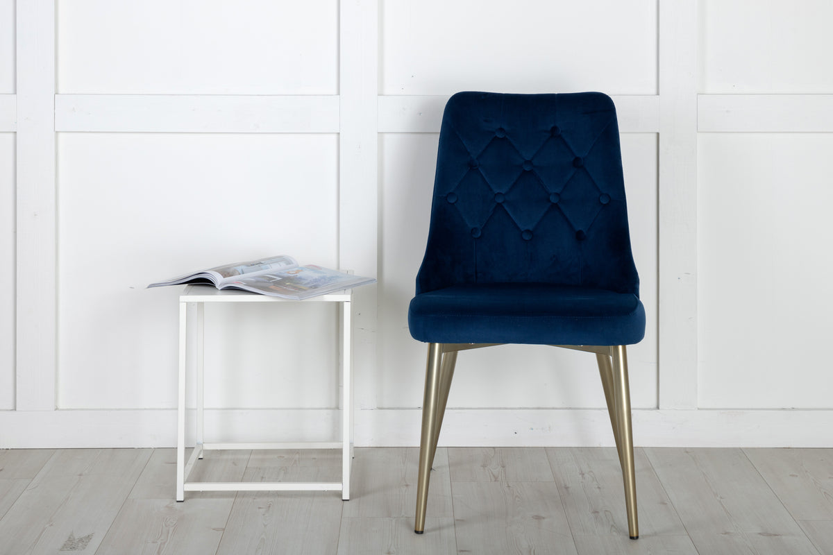 Velvet Deluxe Dining Chair 2-pack Blue