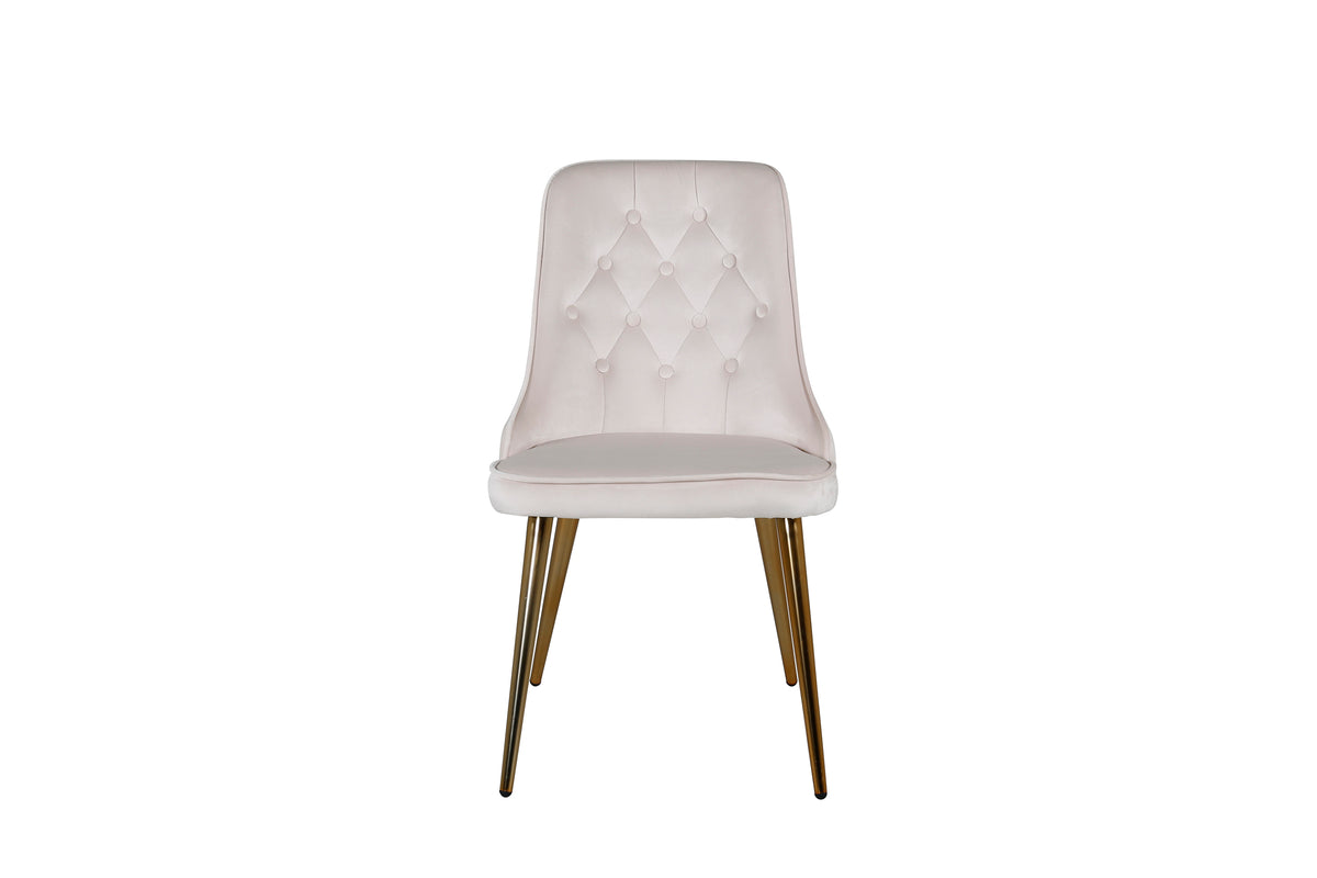 Velvet Deluxe Dining Chair 2-pack Beige