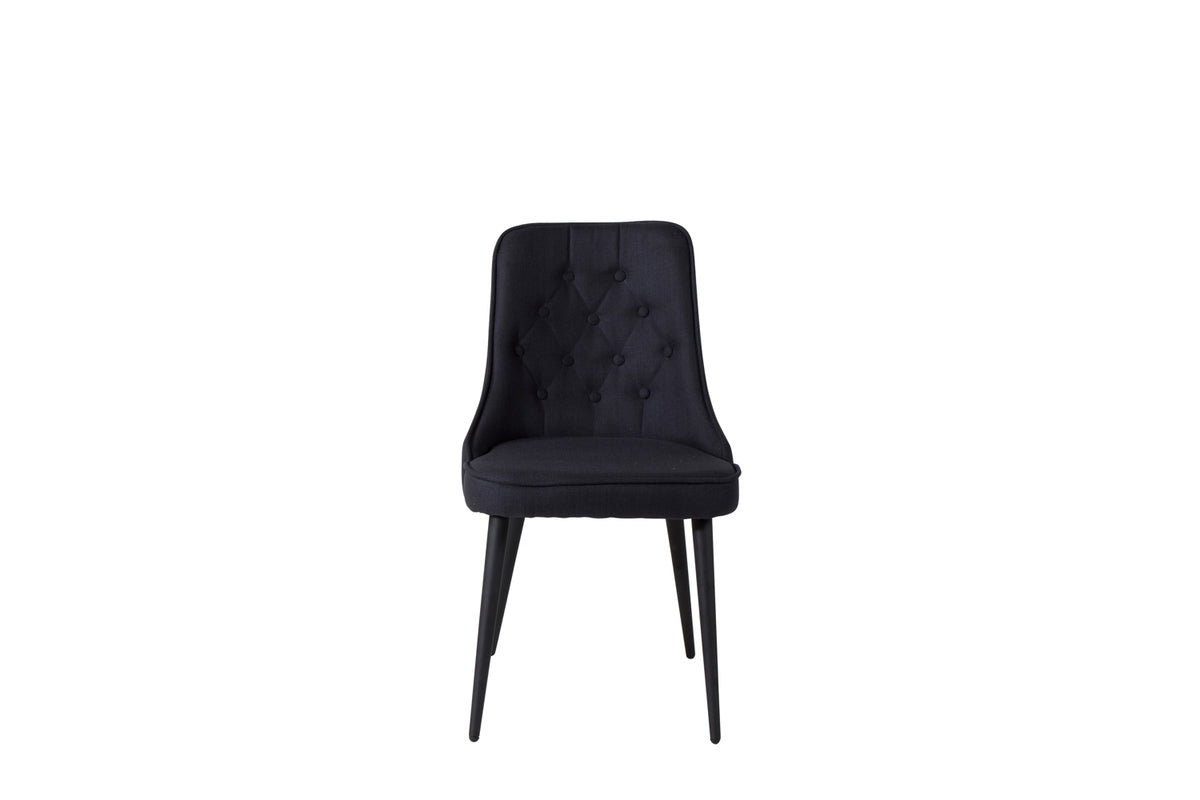 Velvet Deluxe Dining Chair 2-pack Black
