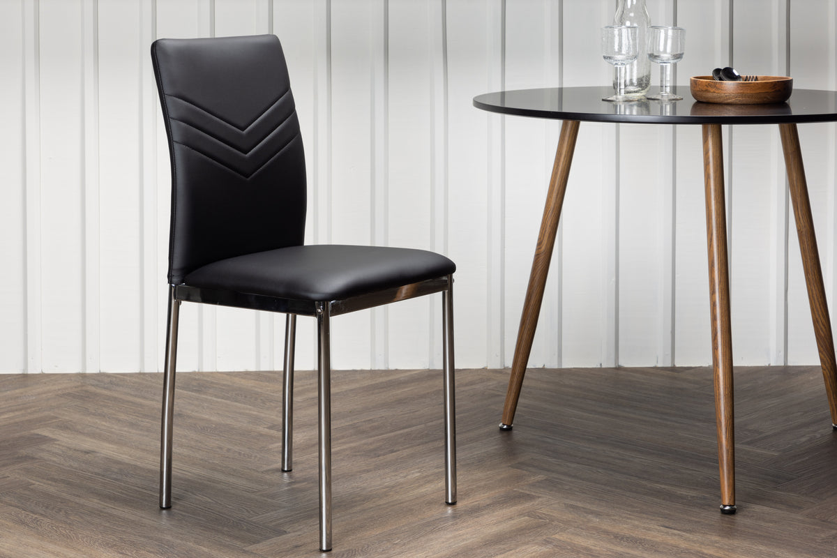 Dining chairs 2-pack Black