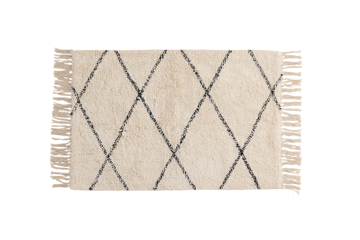 Thelma Rectangular Carpet 80 x 50 White