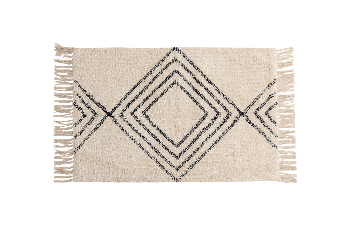 Love Rectangular Carpet 80 x 50 White