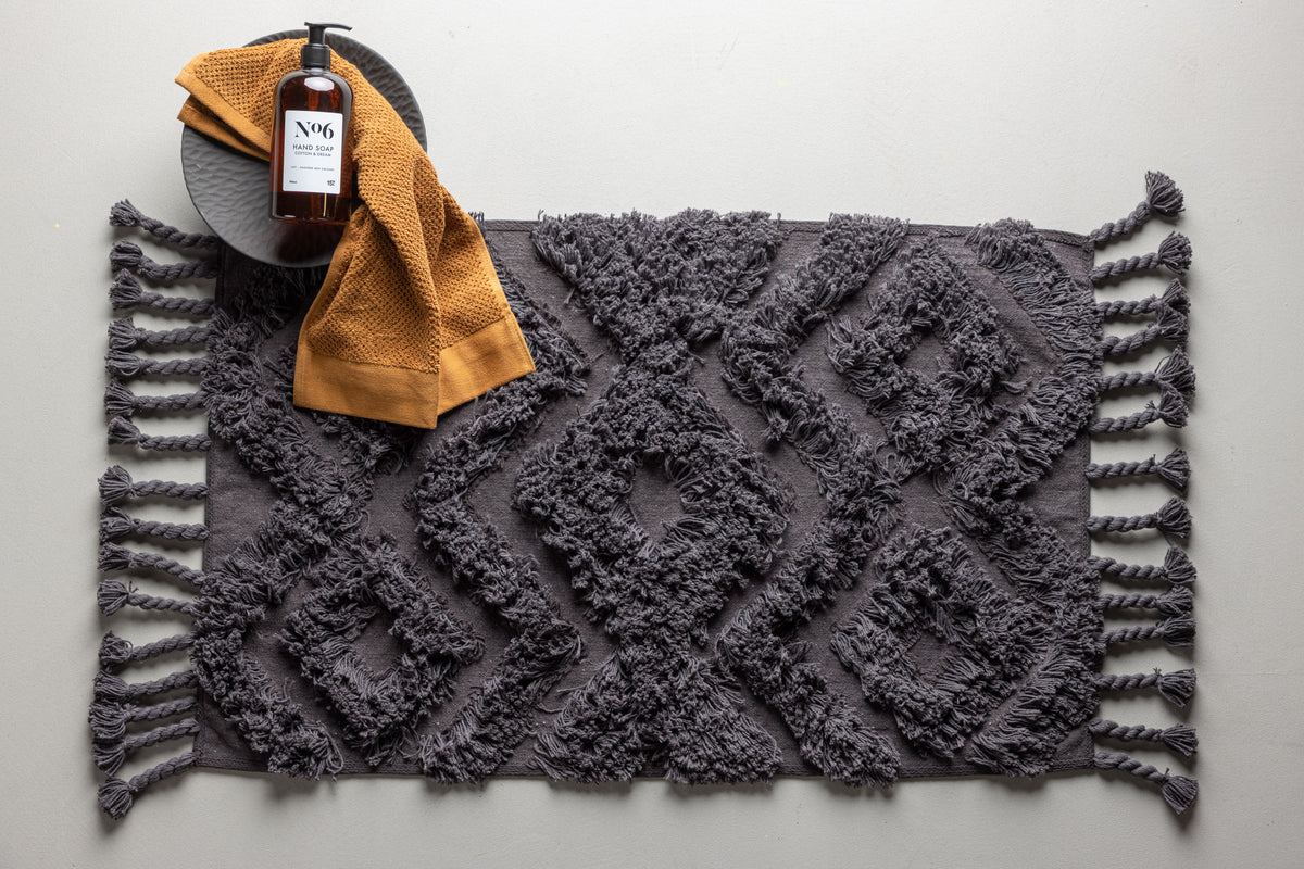 Hilma Rectangular Carpet 80 x 50 Dark Grey