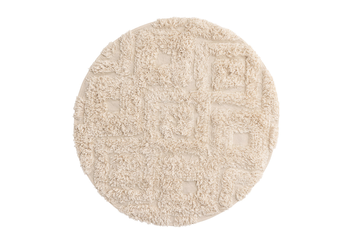 Hilma Round Carpet ⌀60 Offwhite