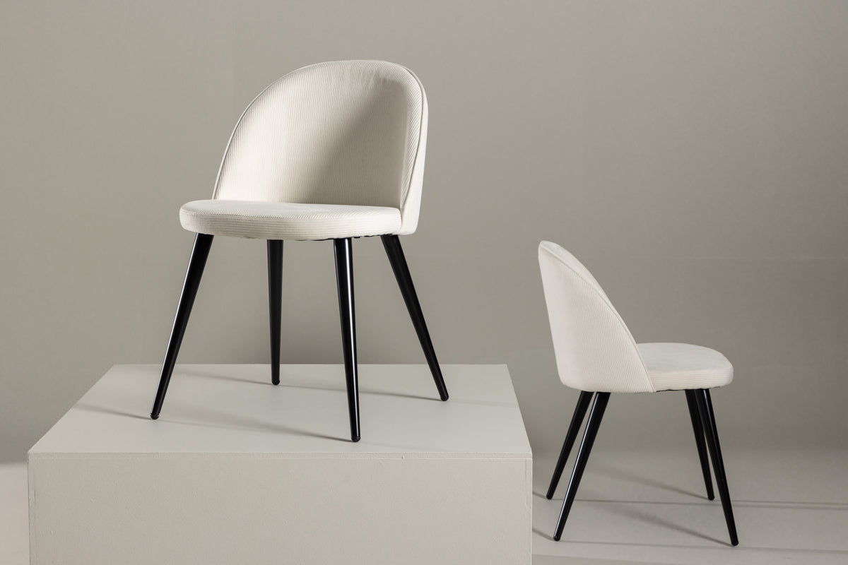 Velvet Dining Chair 2-pack Cream