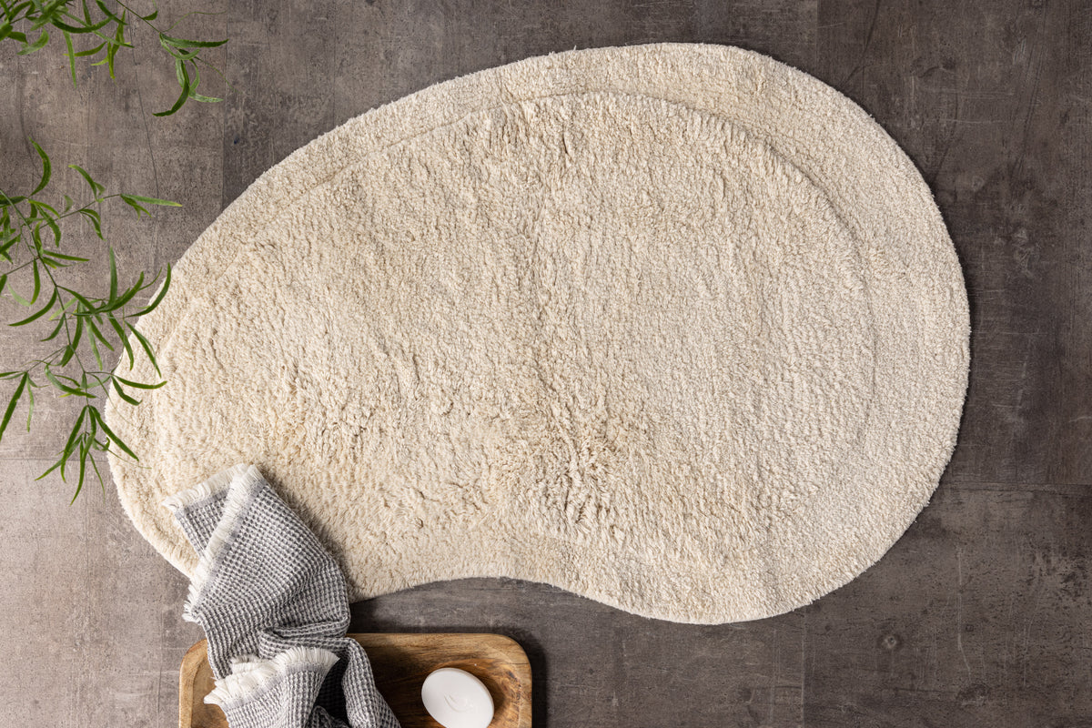 Elvis Oval Carpet 85 x 60 Beige