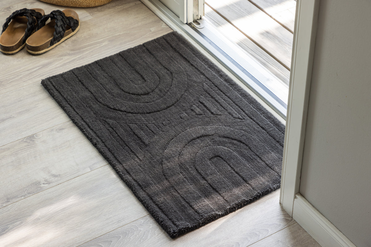 Nora Rectangular Carpet 50 x 80 Dark Grey