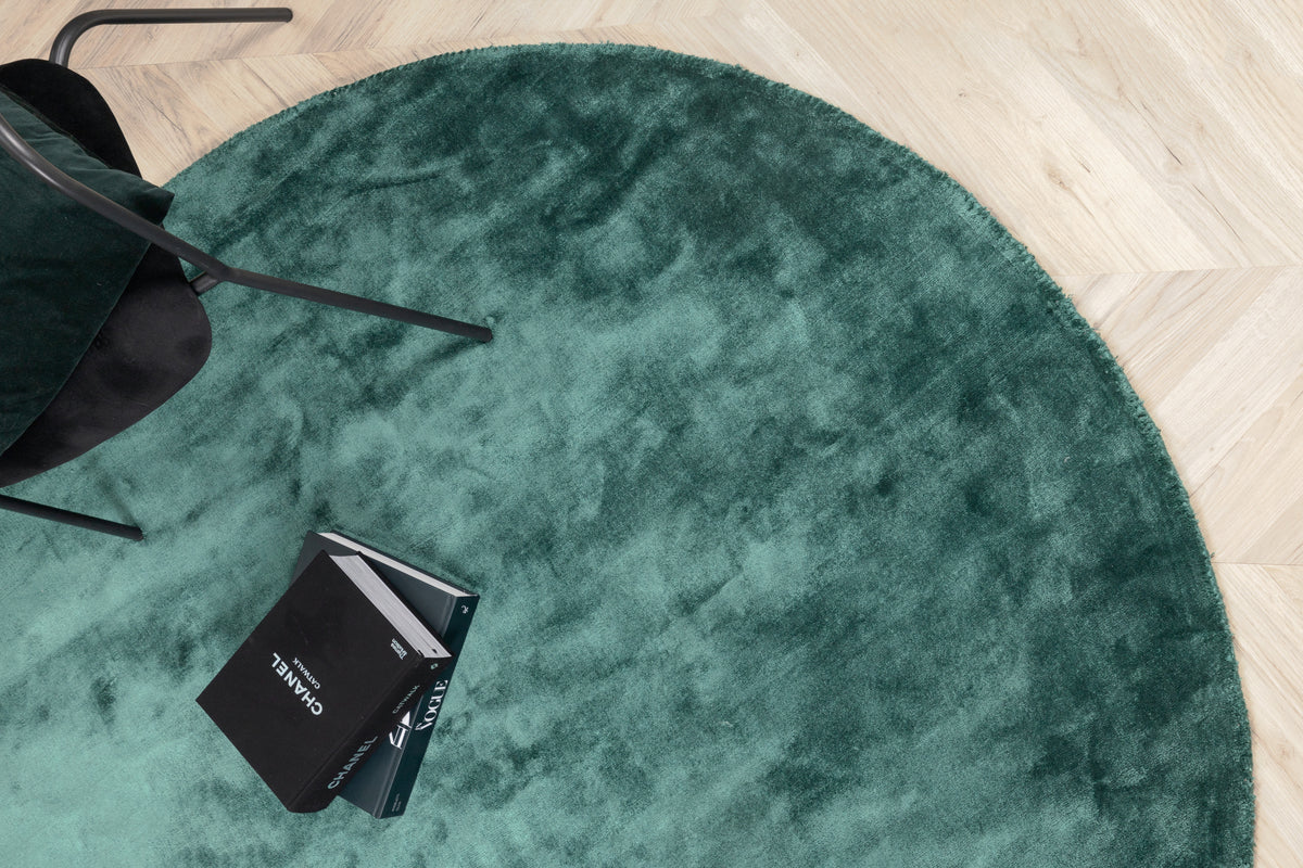 Indra Round Carpet ⌀200 Green