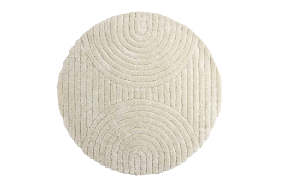 Niklas Round Carpet ⌀200 White