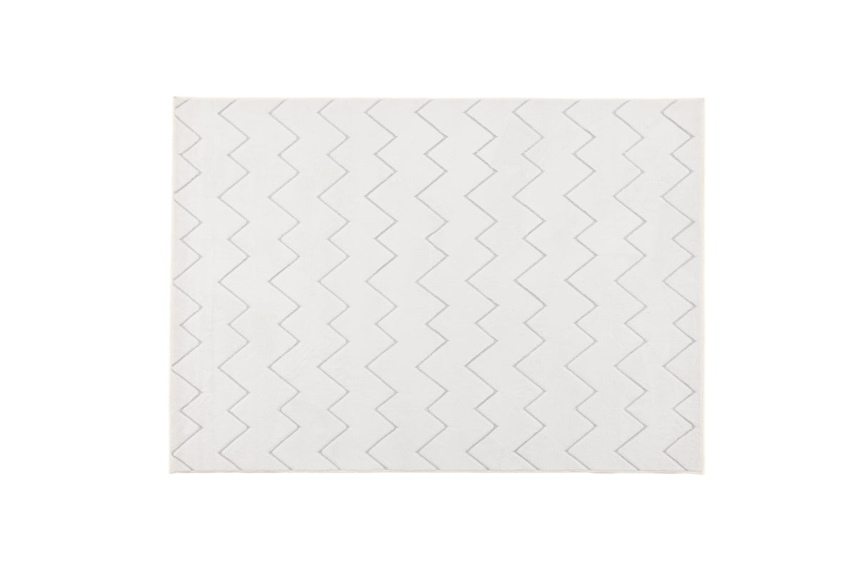 Fia Rectangular Carpet 230 x 160 White