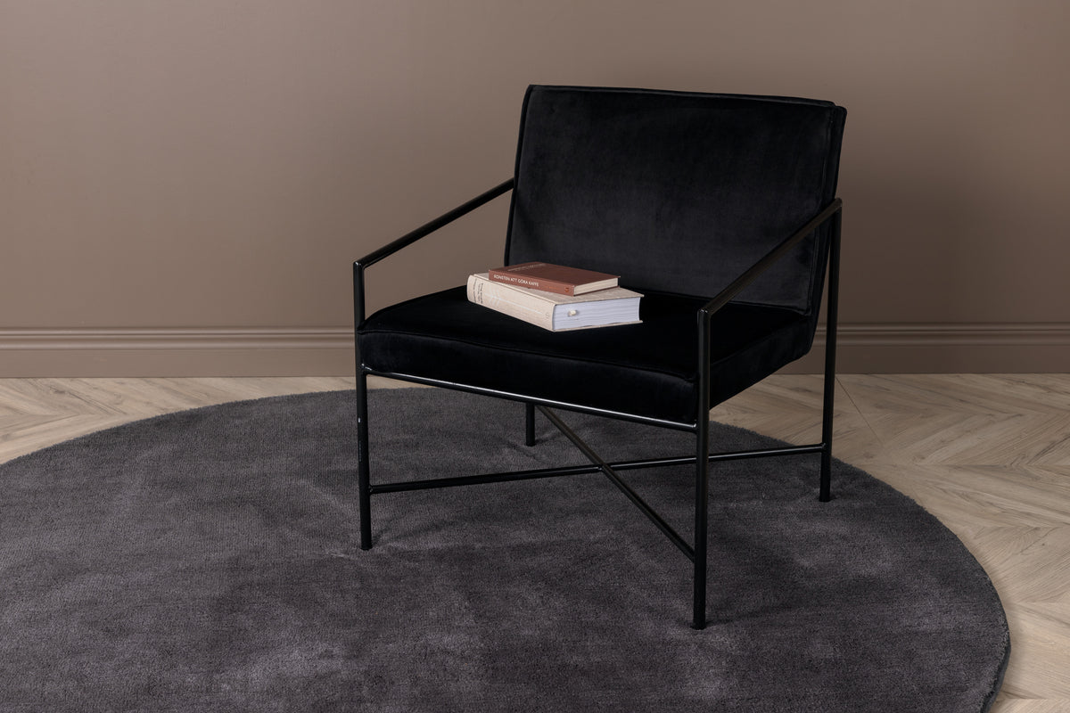 Undra Round Carpet ⌀200 Dark Grey