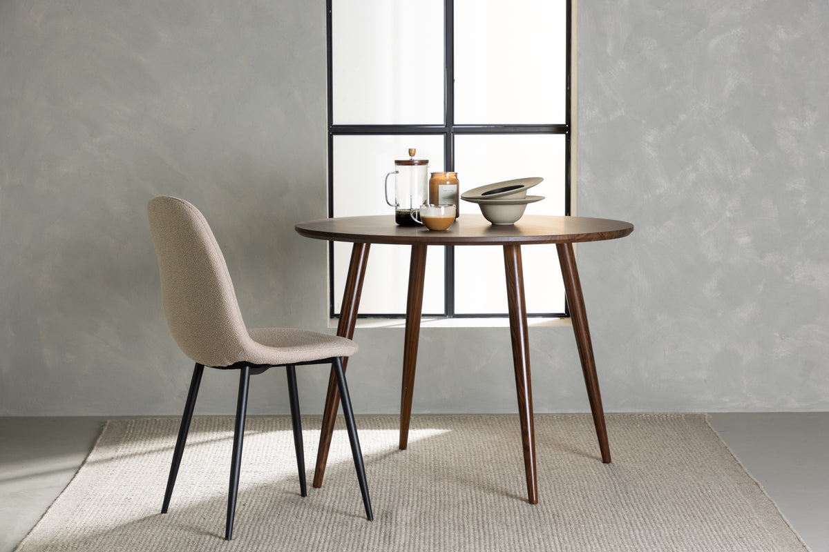 Sanford Round Dining Table ⌀100 Dark Brown