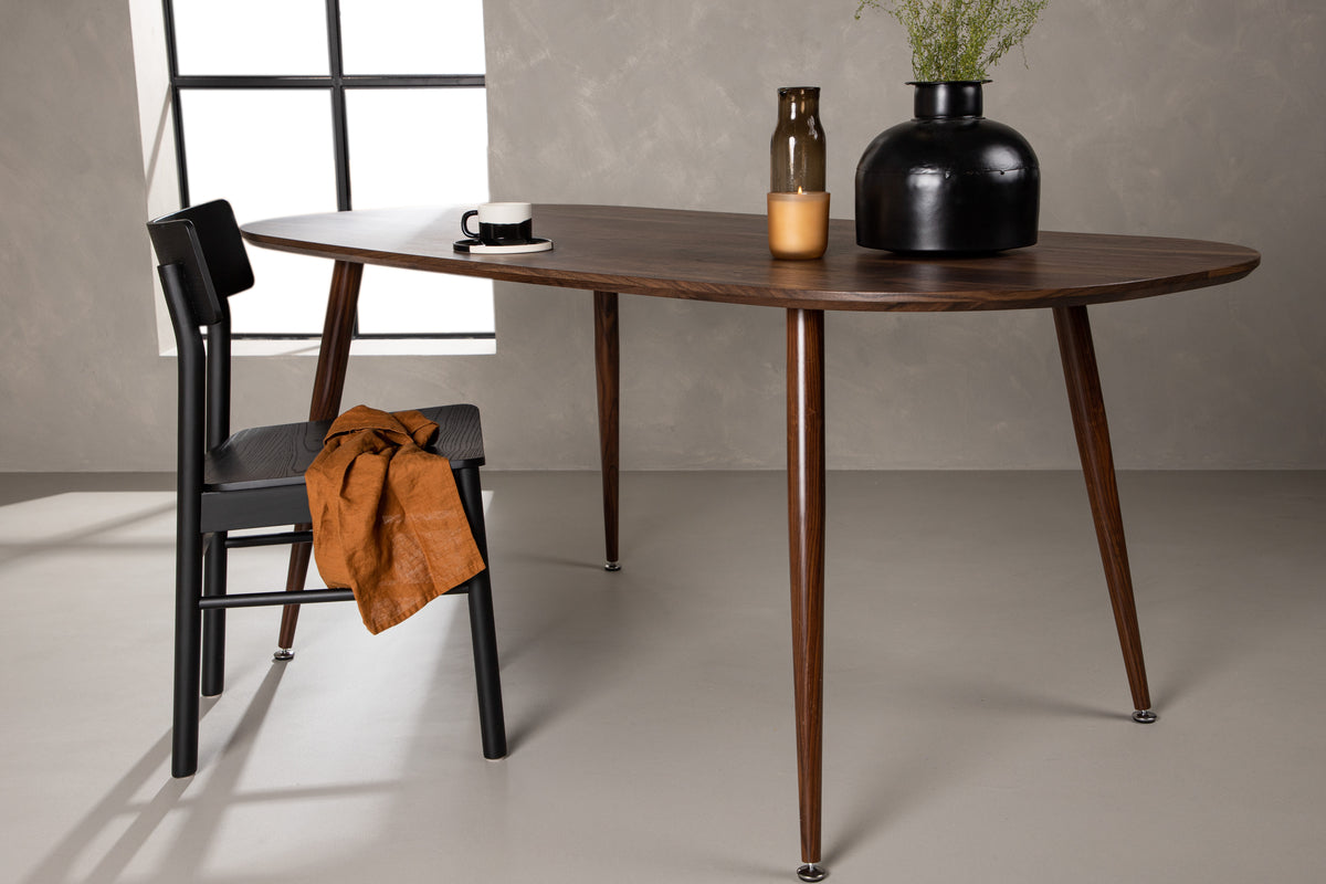 Sanford Oval Dining Table 180 x 90 Dark Brown