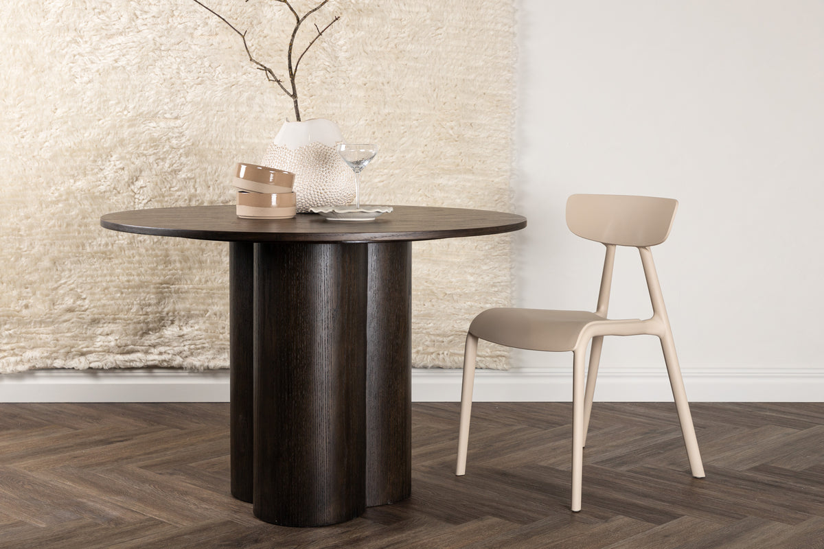 Olivia Round Dining Table ⌀110 Mocca