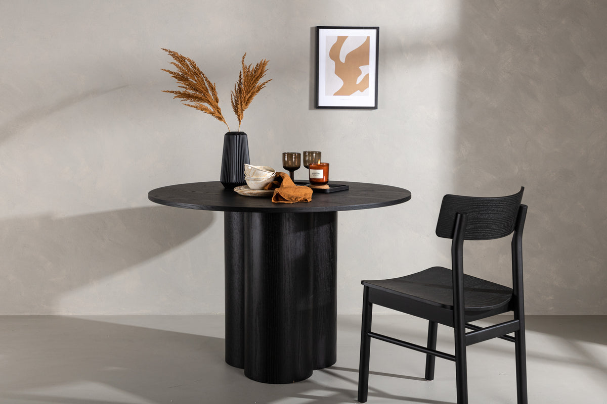 Olivia Round Dining Table ⌀110 Black