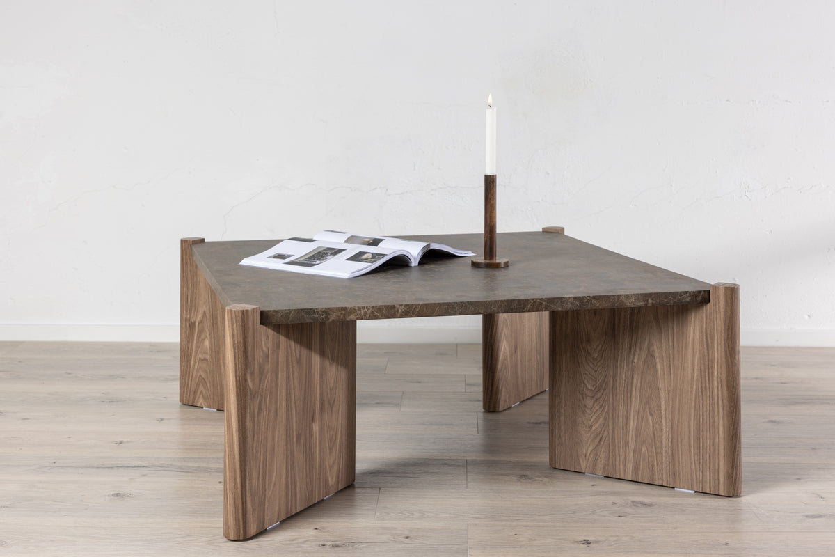 Rogaland Sofa Table 100 x 100 Brown