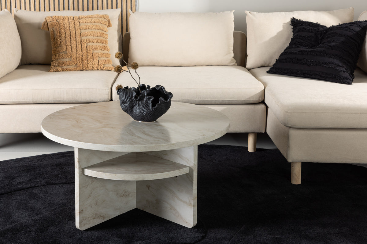 Ålesund Sofa Table ⌀85 Beige