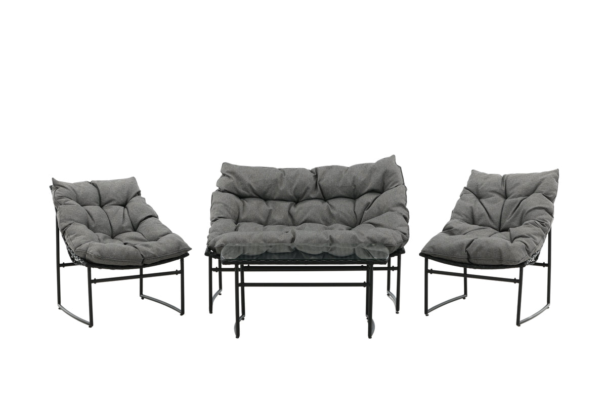 Tina Sofa Set Black Black