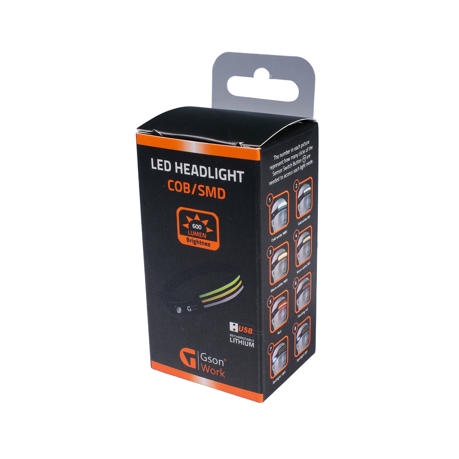 LED Headlight COB/SMD – Smidig pannlampa med 600 lumen