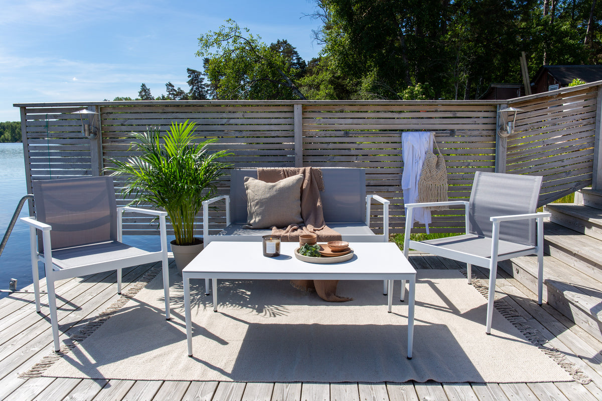 Break Sofa Set White White