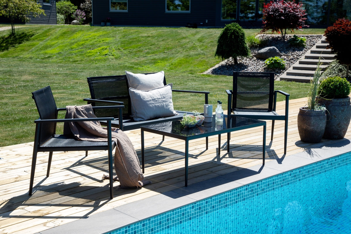 Break Sofa Set Black Black