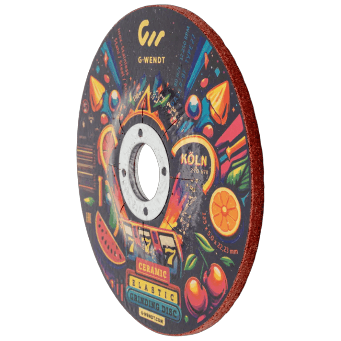 Elastic Grinding Wheel Cologne, Stainless Steel (125x5.0x22.23mm)