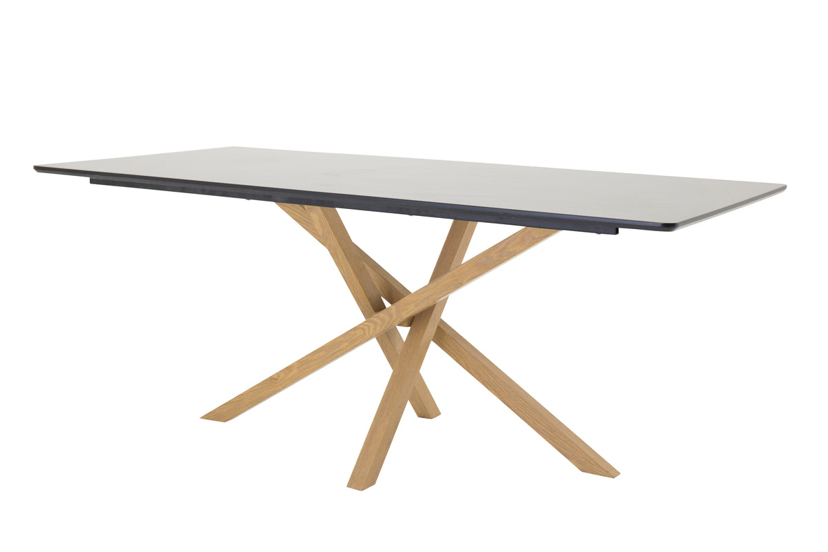 Piazza Rectangular Dining Table 180 x 90 Black