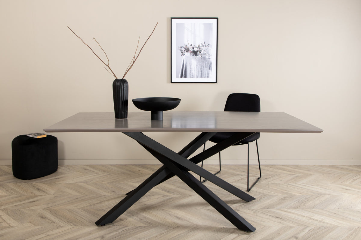 Piazza Rectangular Dining Table 180 x 90 Black