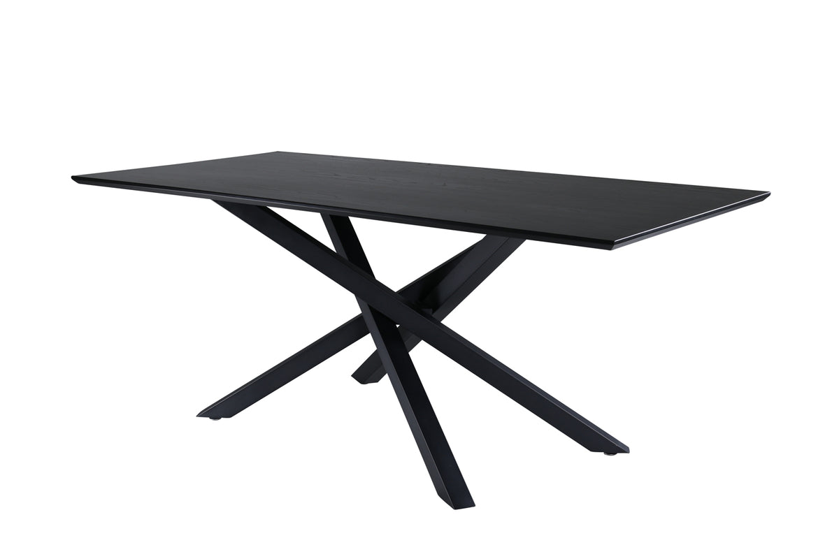 Piazza Rectangular Dining Table 180 x 90 Black