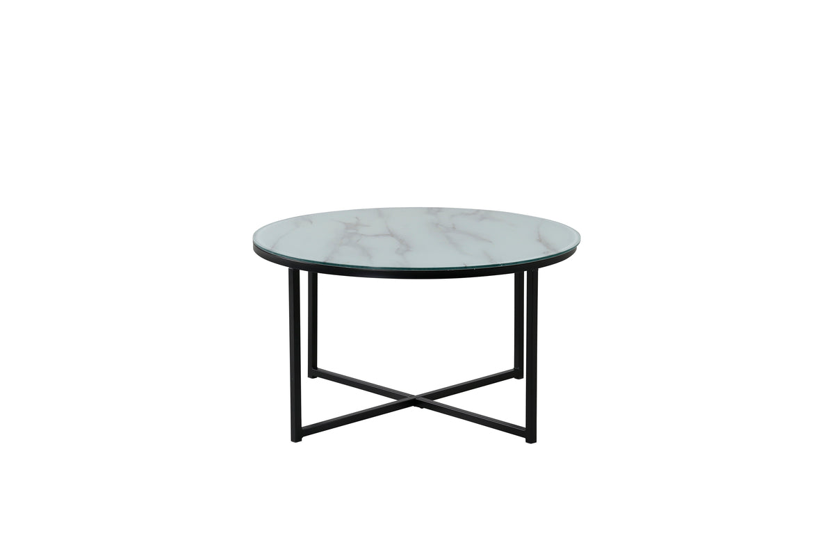 Rock Sofa Table ⌀80 White