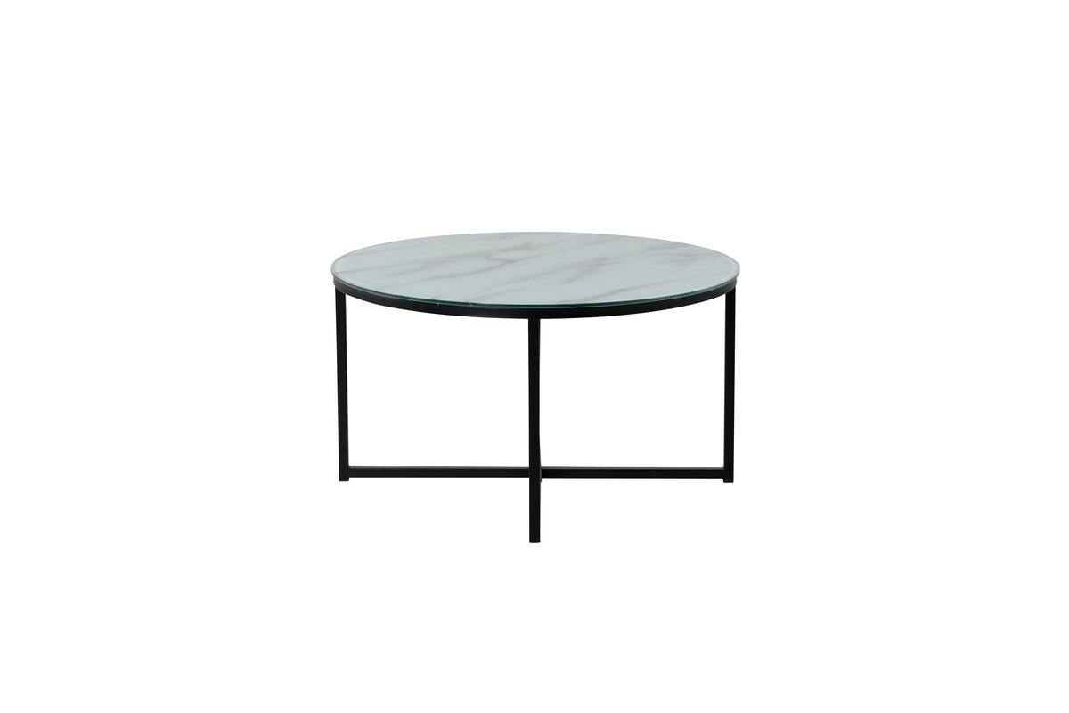 Rock Sofa Table ⌀80 White