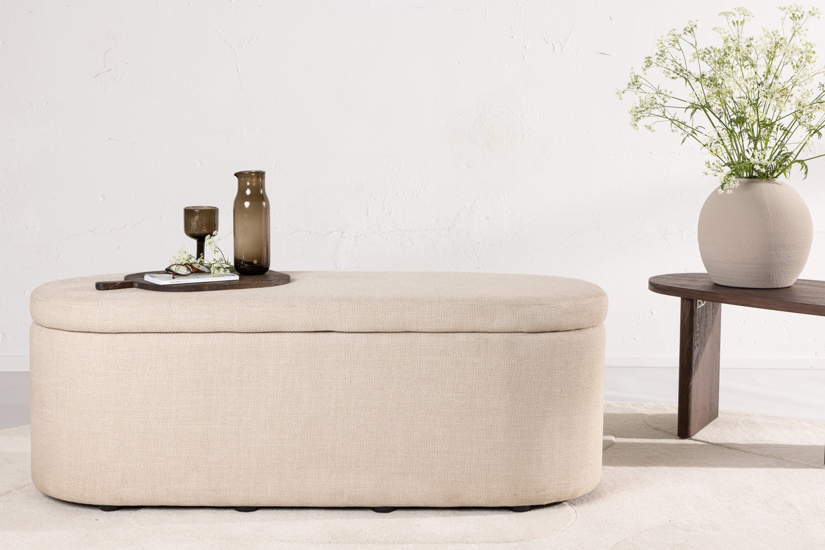 Potenza Ottoman 130 x 47 x 50 Offwhite