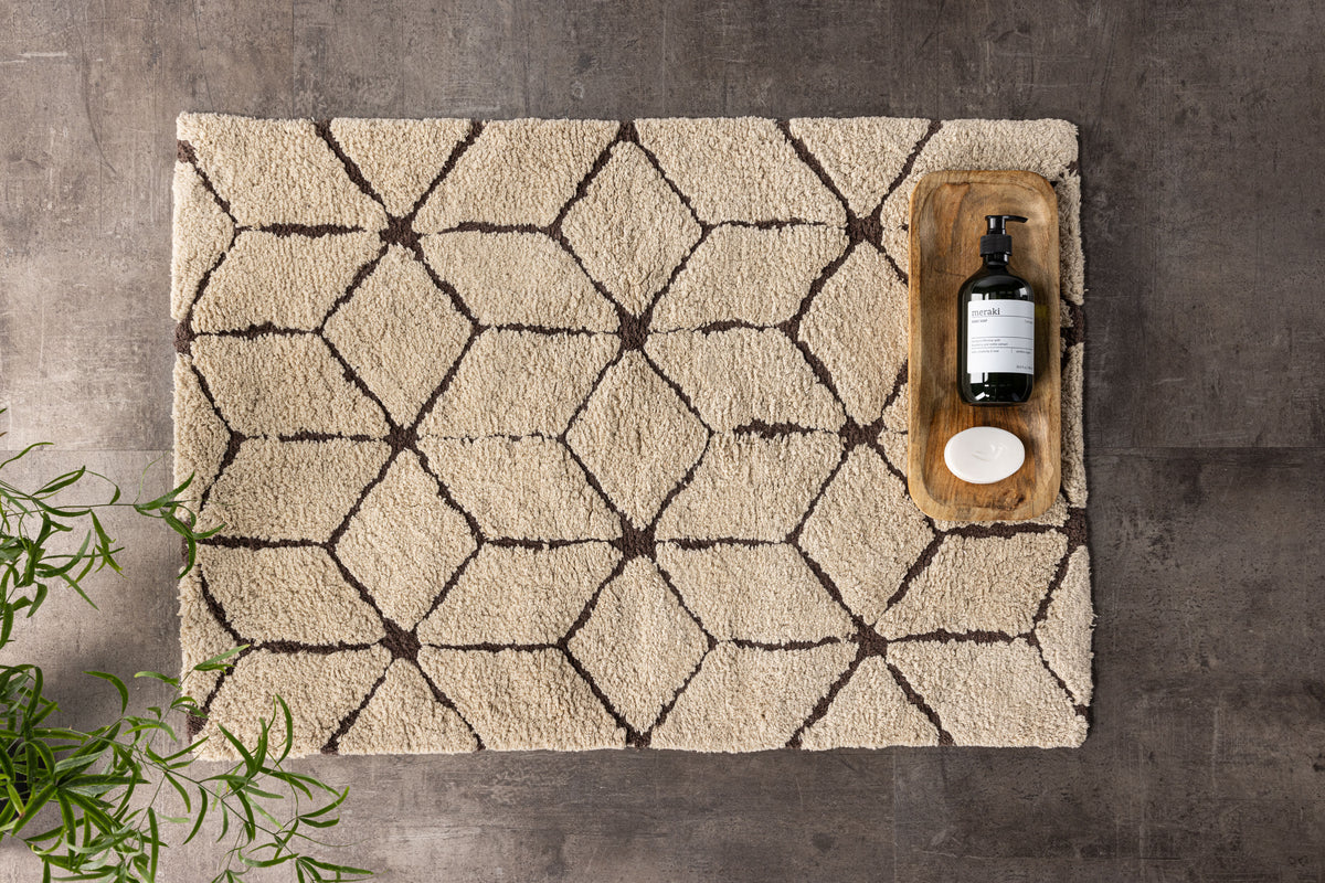 Petrus Rectangular Carpet 90 x 60 Brown