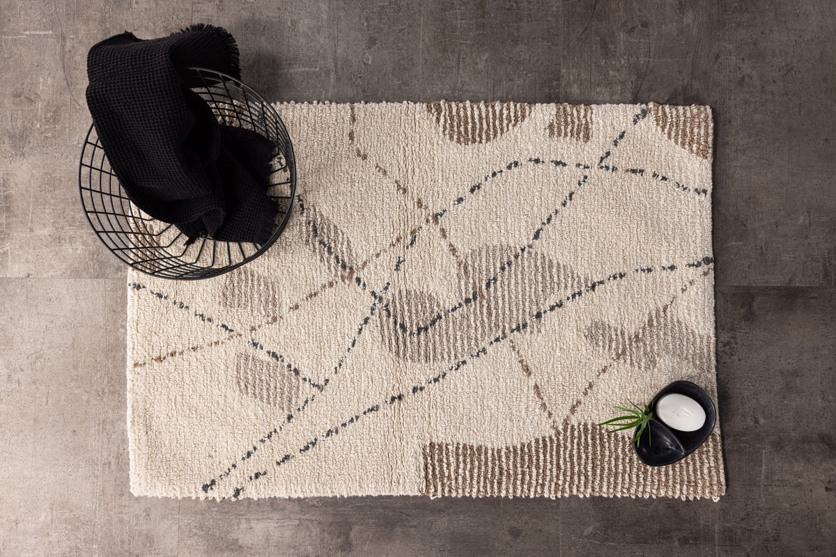 Paul Rectangular Carpet 90 x 60 Ivory