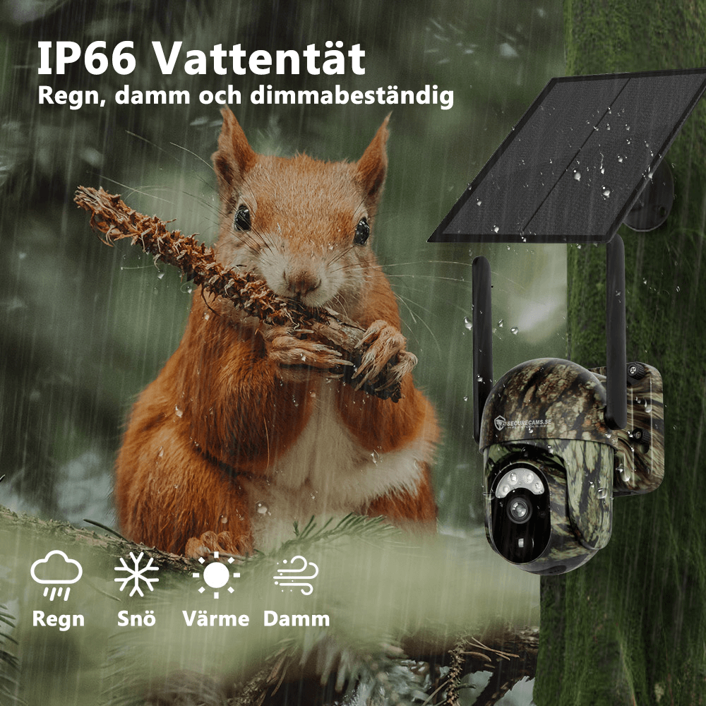 Soldriven Övervakningskamera LS-WS16M (WiFi) - Securecams