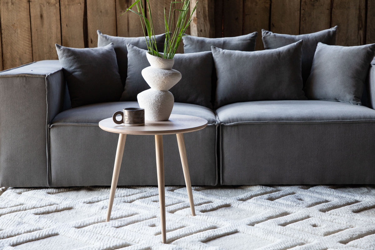 Askim Side Table ⌀48 Whitewash