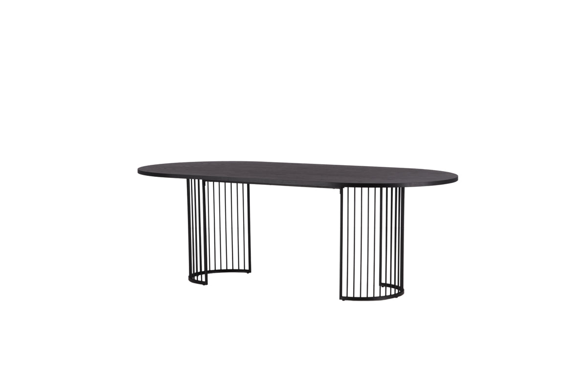 Hamneskär Oval Dining Table 220 x 110 Black