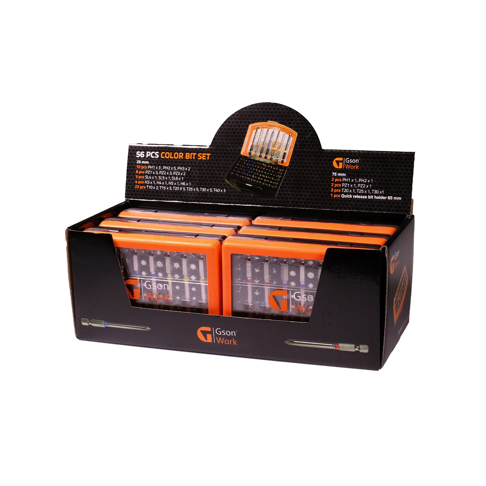 Color Bit Set 25 + 75 mm 56 delar