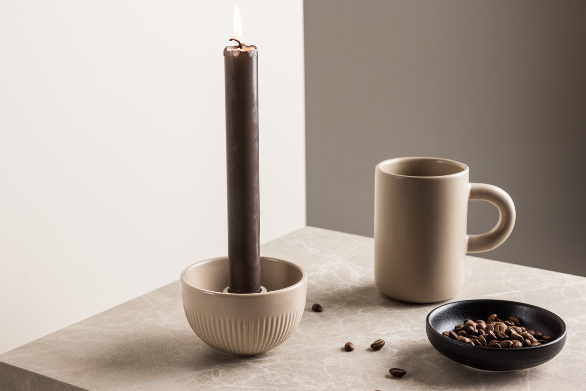 Posh Candlestick ø9 Beige