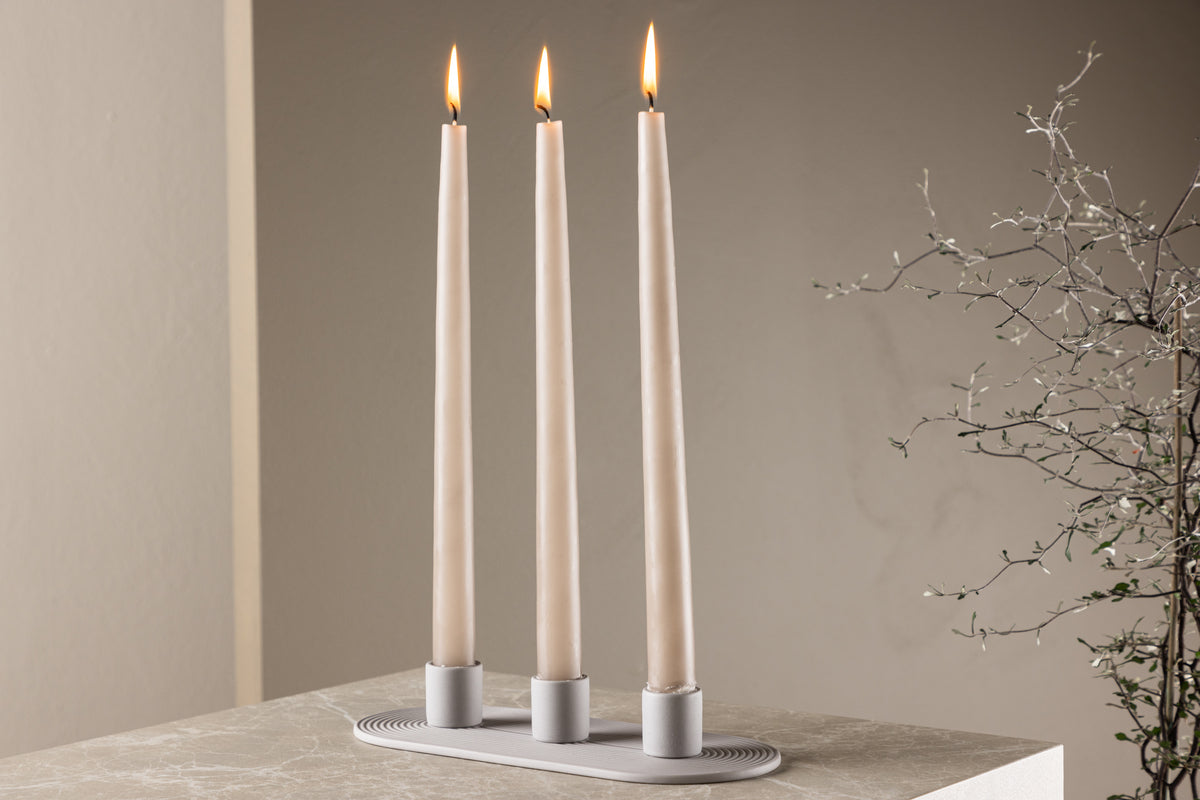 Diane Candlestick 4 x 24 x 10.5 Grey